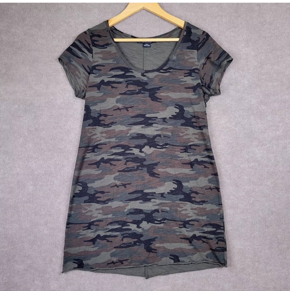 ANTHROPOLOGIE SANCTUARY Dress Women's Small Camo T Shirt Dress